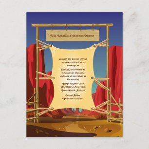 4,25 po x 5,5 po Faire-part de mariage ouest sauva