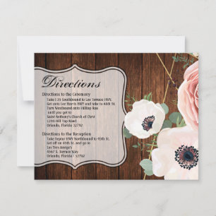 4.25x5.5 Carte de direction Woo de la grange de ca