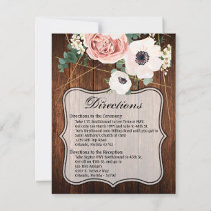 4.25x5.5 Carte de direction Woo de la grange de ca