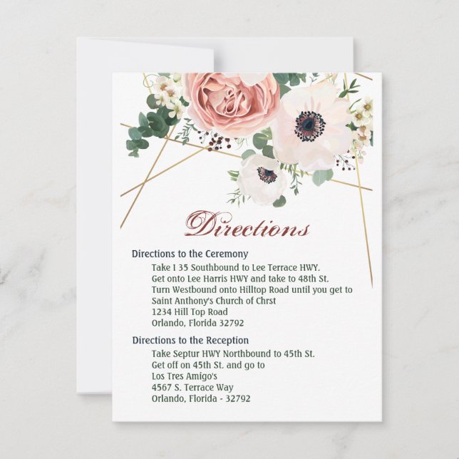 4,25x5,5 Direction Carte Rose de jardin géométriqu (Devant)