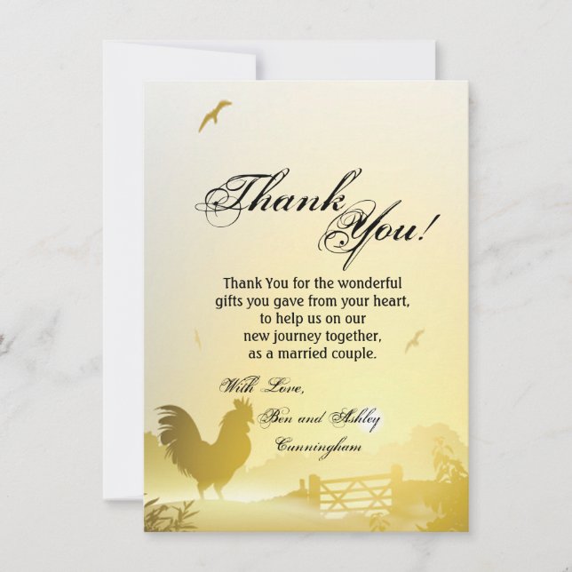 4,5 x 6,25 Carte de remerciements Sunny Morning Co (Devant)