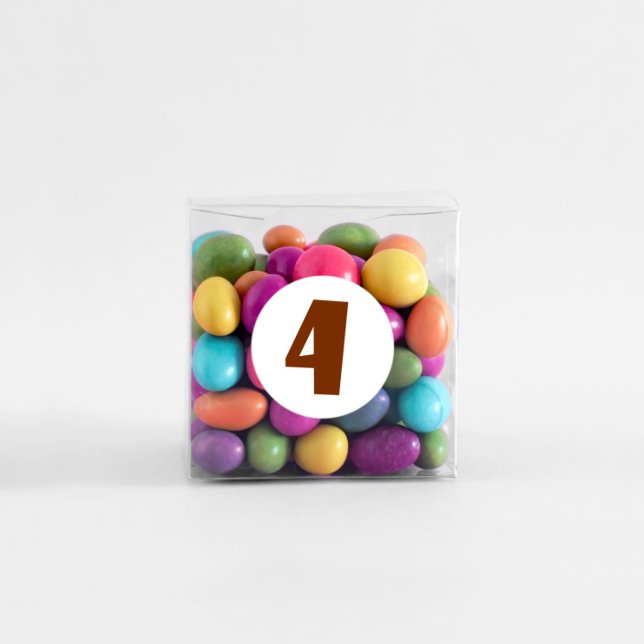 4 Anniversaire Brûlé Orange 4 Stickers Rond (Créateur téléchargé)