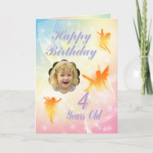 4 ans, carte d'anniversaire fée fée
