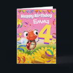 4 ans Carte d'anniversaire personnalisée Gamme Lit<br><div class="desc">Jolie carte d'anniversaire personnalisée Gamme Little Ladybug. VOUS CHANGEZ LE NOM, SI FACILE. Un magnifique petit coccinelle planant au-dessus des tournesols et apportant un salut d'anniversaire coloré pour l'enfant de 4 ans très spécial dans votre monde. Changez le nom, les couleurs et la police si vous le souhaitez - c'est...</div>