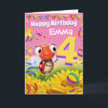 4 ans Carte d'anniversaire personnalisée Gamme Lit<br><div class="desc">Jolie carte d'anniversaire personnalisée Gamme Little Ladybug. VOUS CHANGEZ LE NOM, SI FACILE. Un magnifique petit coccinelle planant au-dessus des tournesols et apportant un salut d'anniversaire coloré pour l'enfant de 4 ans très spécial dans votre monde. Changez le nom, les couleurs et la police si vous le souhaitez - c'est...</div>