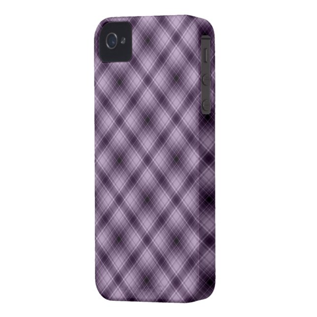 4 Case-Mate Coque iphone de plaid dans une couleur de pourpre (Dos gauche)