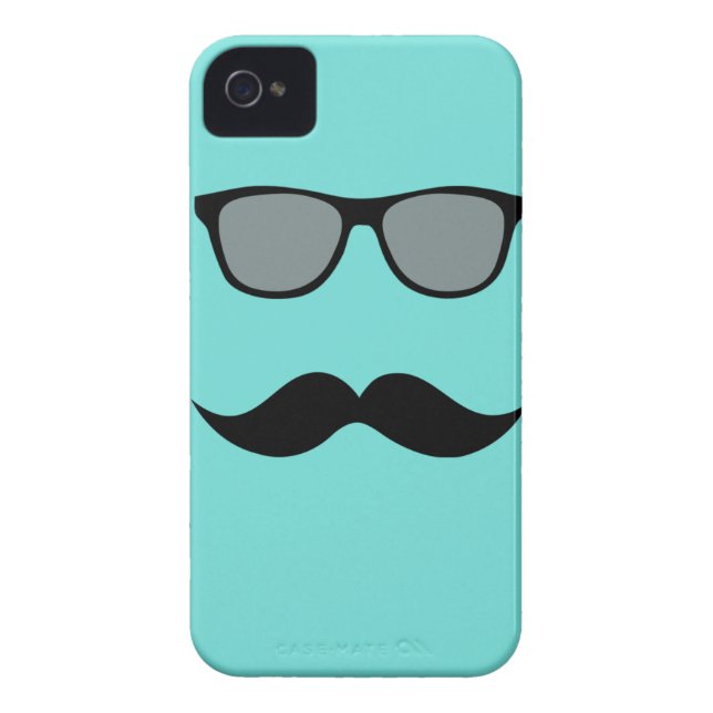 4 Coque iphone de lunettes de soleil et de moustache (Dos)