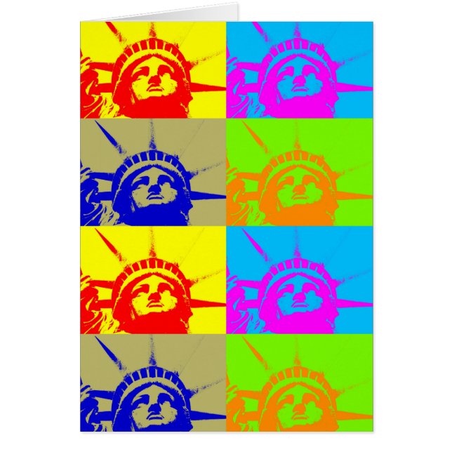 4 Couleur Pop Art Lady Liberty (Devant)