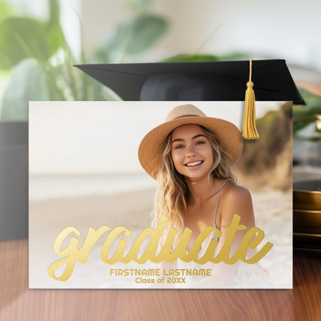 4 Faire-part photo Invitation de la fête de gradua (Graduation Party Invitation with Multiple Photos)