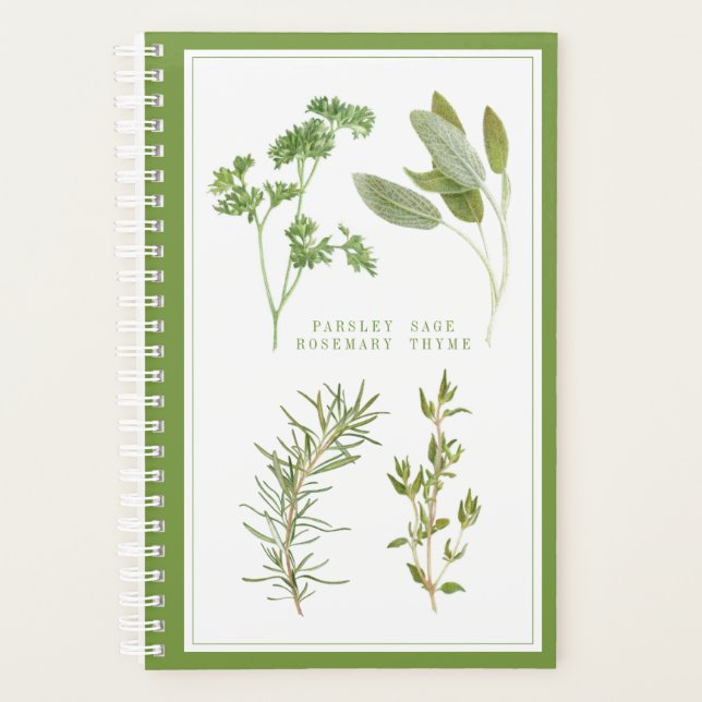 4 HERBES FRESH 5.5x8.5 Planificateur / Vert (Devant)