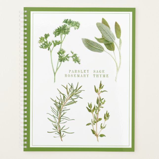 4 HERBES FRESH 8.5x11 Planificateur / Vert (Devant)
