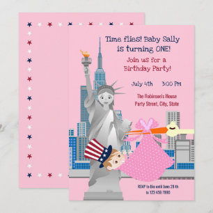 4 juillet 1er anniversaire Invitation de la Fille
