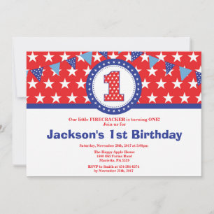 4 juillet 1er Invitation à l'anniversaire