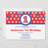4 juillet 1er Invitation à l'anniversaire