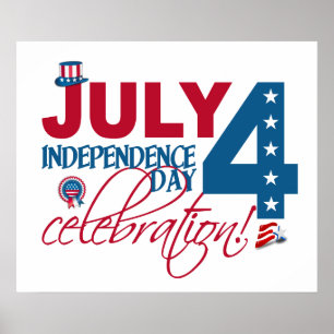 4 JUILLET Affiche de célébration