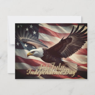 4 juillet aigle avec drapeau américain