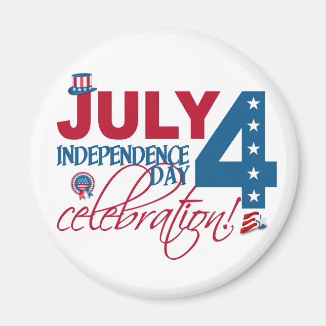 4 JUILLET Aimant de fête (Devant)