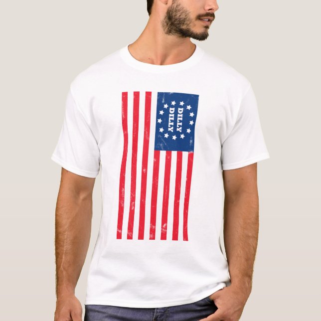 4 juillet amusement de T-shirt de drapeau (Devant)