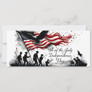 4 juillet art patriotique avec drapeau et soldats