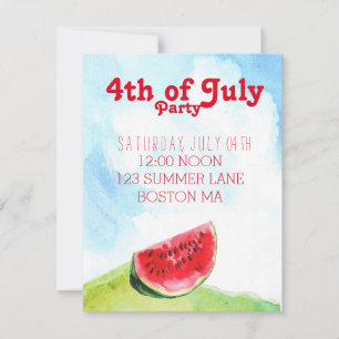 4 juillet barbecue Invitation