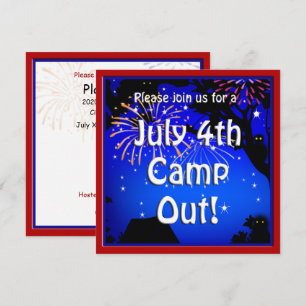 4 juillet Camp Out Invitation