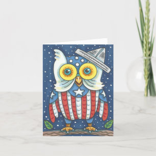 4 juillet CARTE DE NOTE OWL AMÉRICAINE Vide