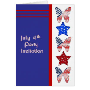 4 juillet. Carte d'invitation