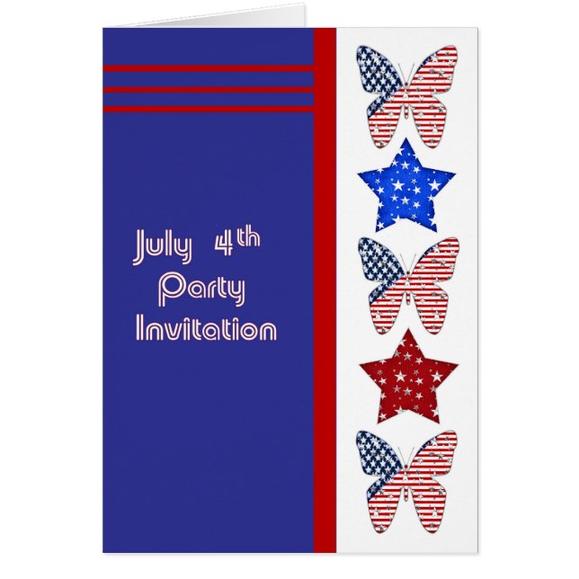 4 juillet. Carte d'invitation (Devant)