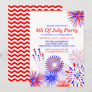 4 juillet carte faite sur commande d'invitation de