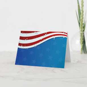 4 juillet carte patriotique - blanc