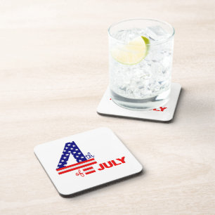 4 juillet Dessous de verre de boissons
