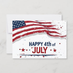 4 juillet - Drapeau américain artistique éclabouss