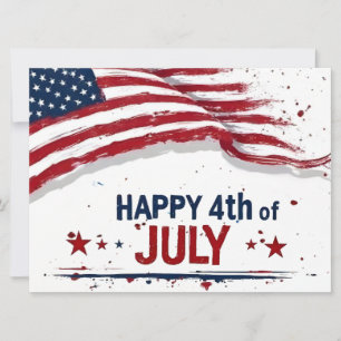 4 juillet - Drapeau américain artistique éclabouss