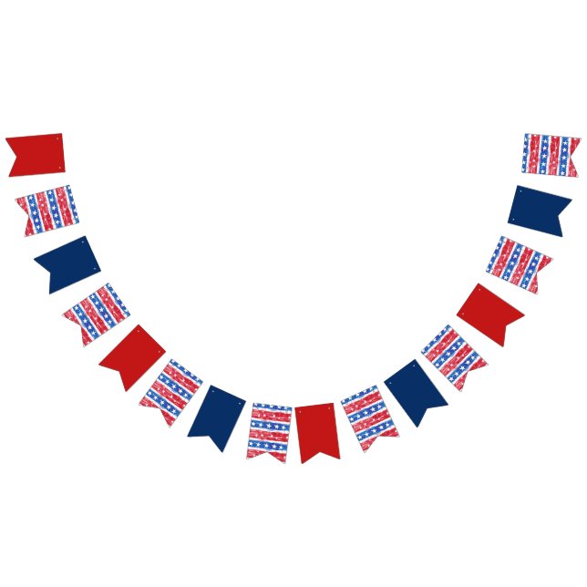 4 Juillet Drapeaux de Bunting Étoiles et rayures (Tout)