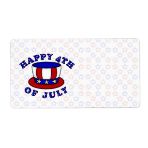4 juillet étiquette de Jour de la Déclaration