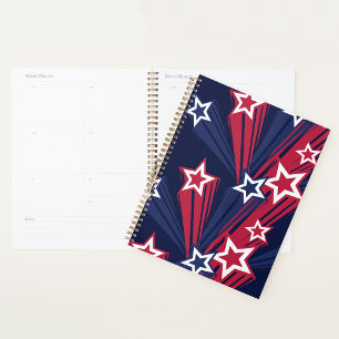 4 juillet Étoiles Spiral Planner
