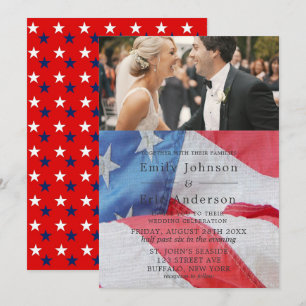 4 juillet Faire-part de mariage photo
