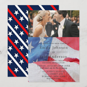 4 juillet Faire-part de mariage photo