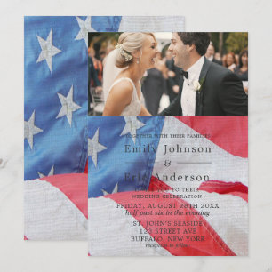 4 juillet Faire-part de mariage photo