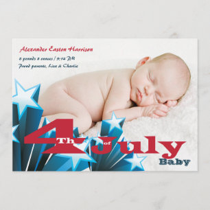 4 juillet faire-part de naissance de photo