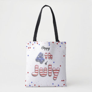 4 juillet Foil Ballons Stars Stripes - Sac fourre-