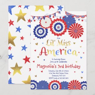 4 juillet Invitation Anniversaire 4 juillet