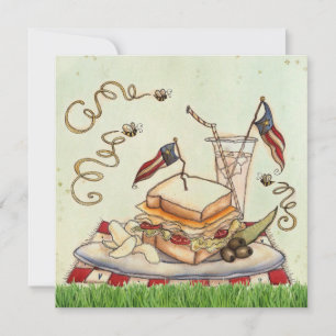 4 juillet invitation de pique-nique