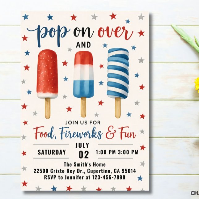 4 juillet Invitation Fête de l'Indépendance Invi (Créateur téléchargé)