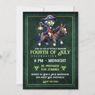 4 juillet Invitation Zombie