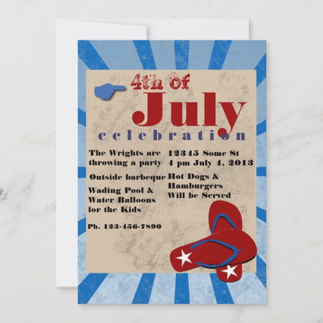 4 juillet Jour indépendant Barbeque (Devant)