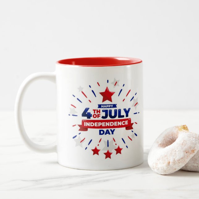 4 juillet Mug de café (Avec donut)