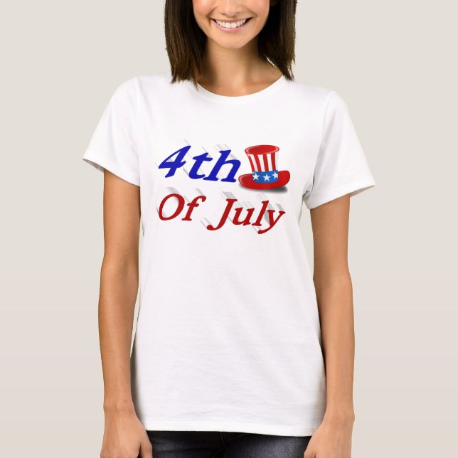 4 juillet Oncle Sam T-Shirt (Devant)