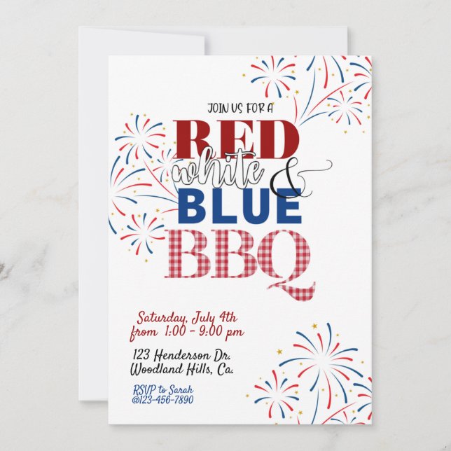 4 juillet, QUATRIÈME DE JUILLET FÊTE, BBQ (Devant)