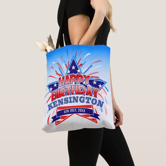4 juillet Sac fourre-tout d'anniversaire (De près)